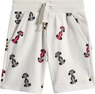 MILES THE LABEL Kids' Race Car Print Organic Cotton Shorts