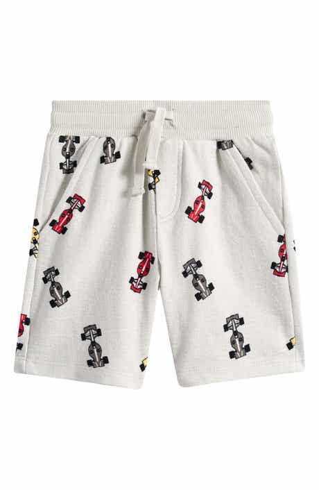 Kids' Race Car Print Organic Cotton Shorts