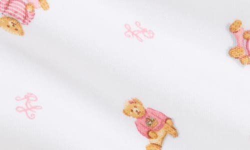 Ralph Lauren Cotton Interlock Footie, Bib & Hat Set In Multi