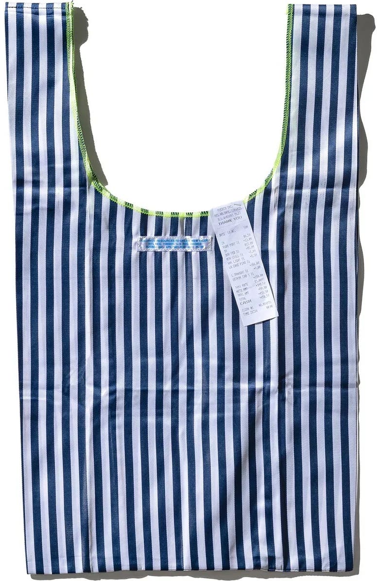 PUEBCO School Tie Fabric Bag, Alternate, color, Navy Blue X White