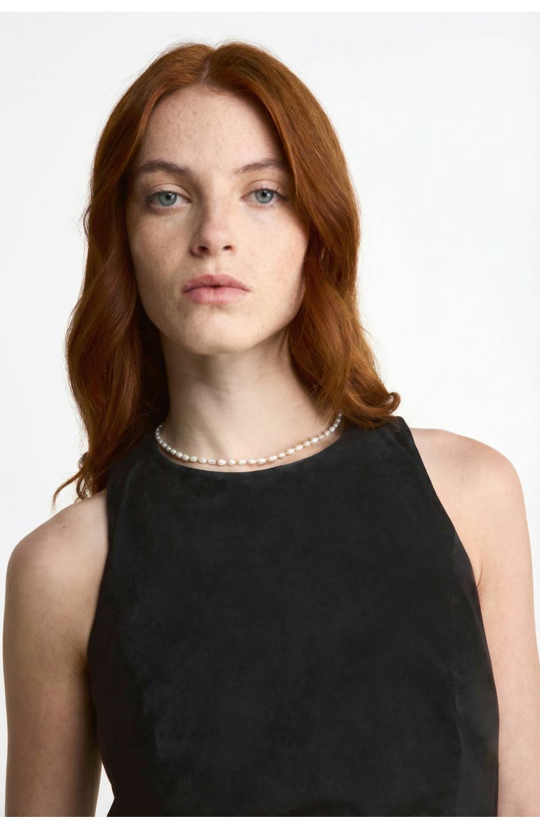 FURNIQ UK Helene Suede Dress, Alternate, color, Black