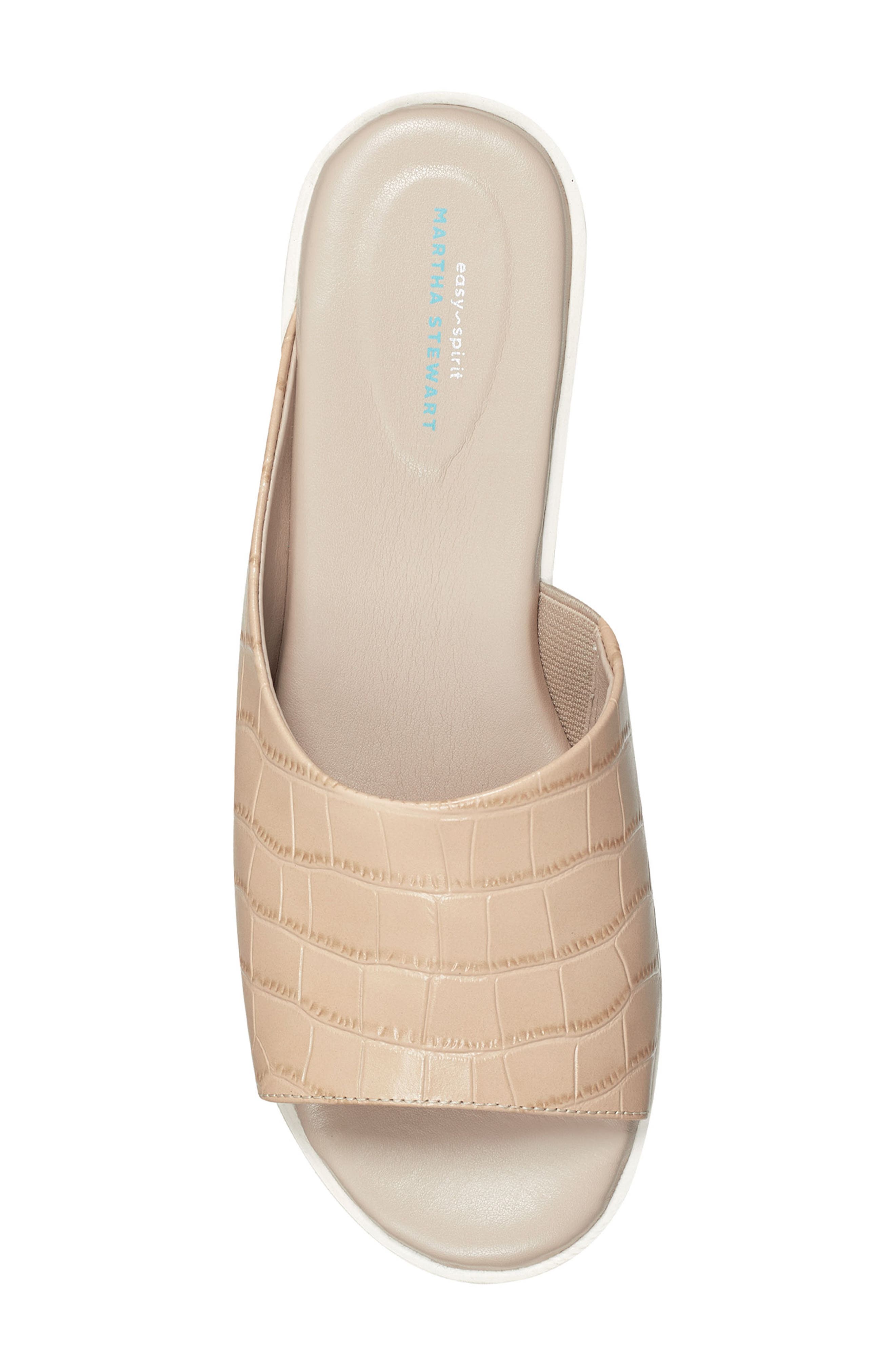 x Martha Stewart Francey Slide Sandal, Alternate, color, NATURAL LEATHER