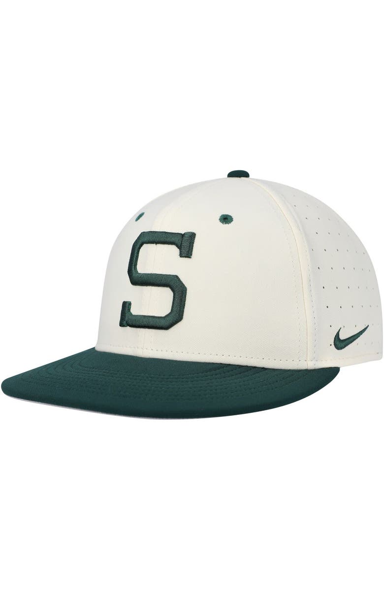Nike Men's Nike Khaki Michigan State Spartans Aero True Baseball Performance Fitted Hat, Main, color, 