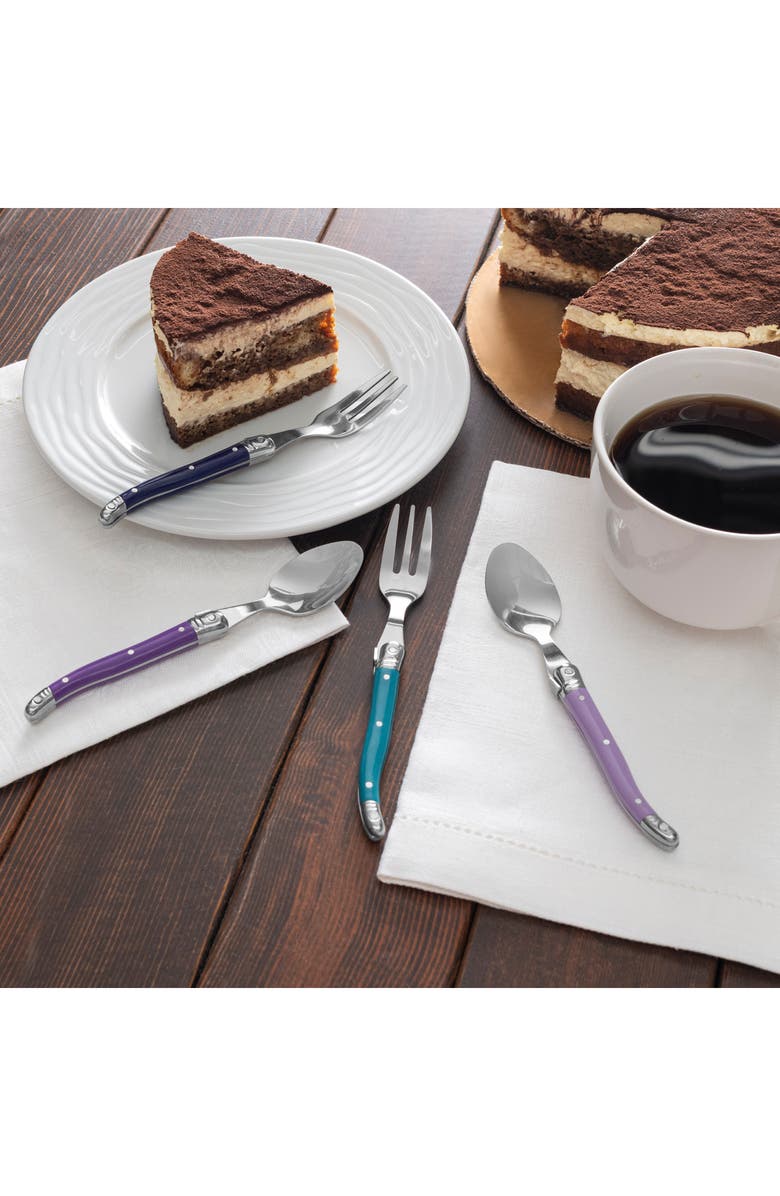 FRENCH HOME 8-Piece Laguiole Spoons & Forks Set, Alternate, color, Plum Rose