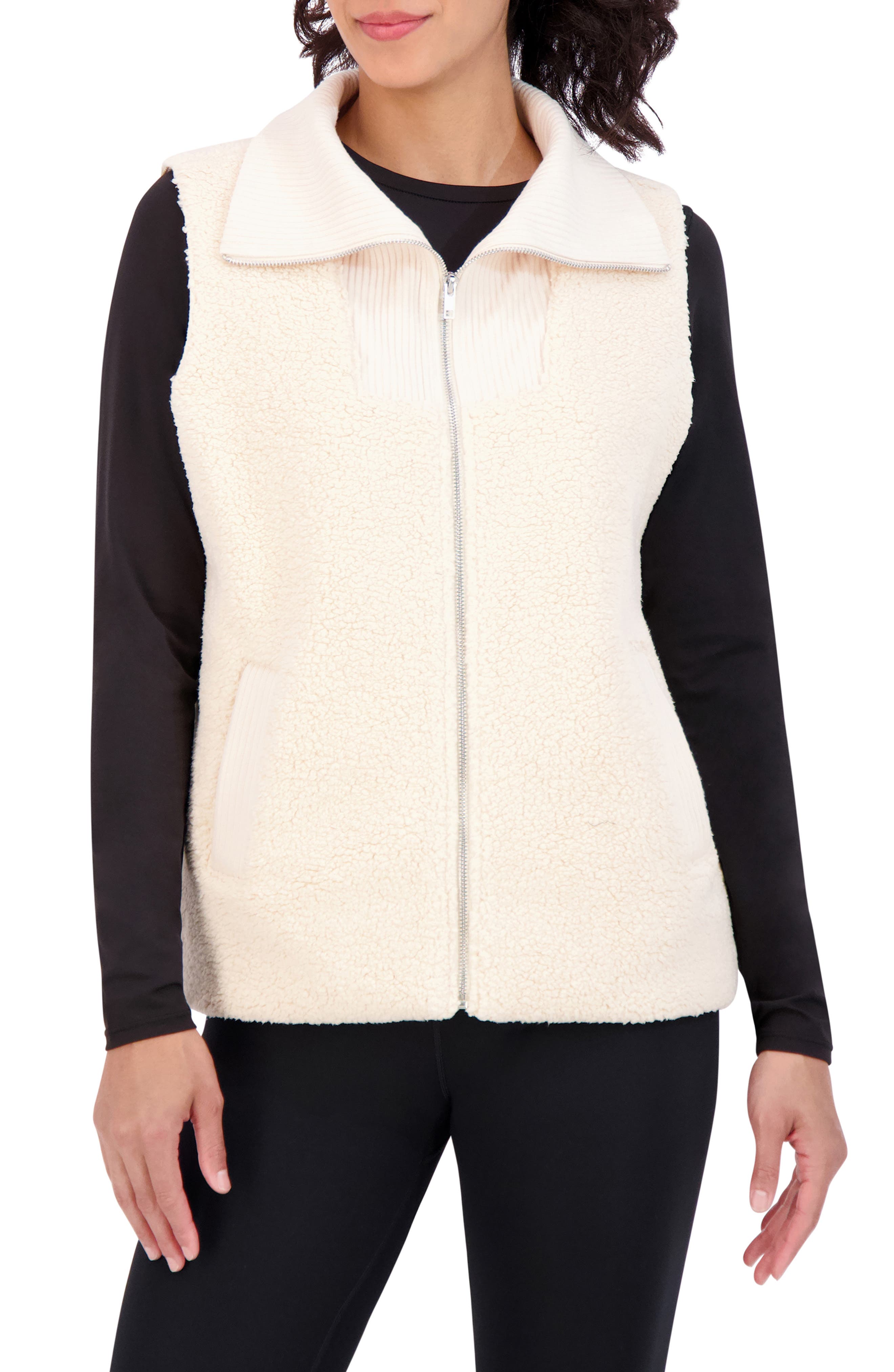 SAGE COLLECTIVE Mixed Fleece Vest