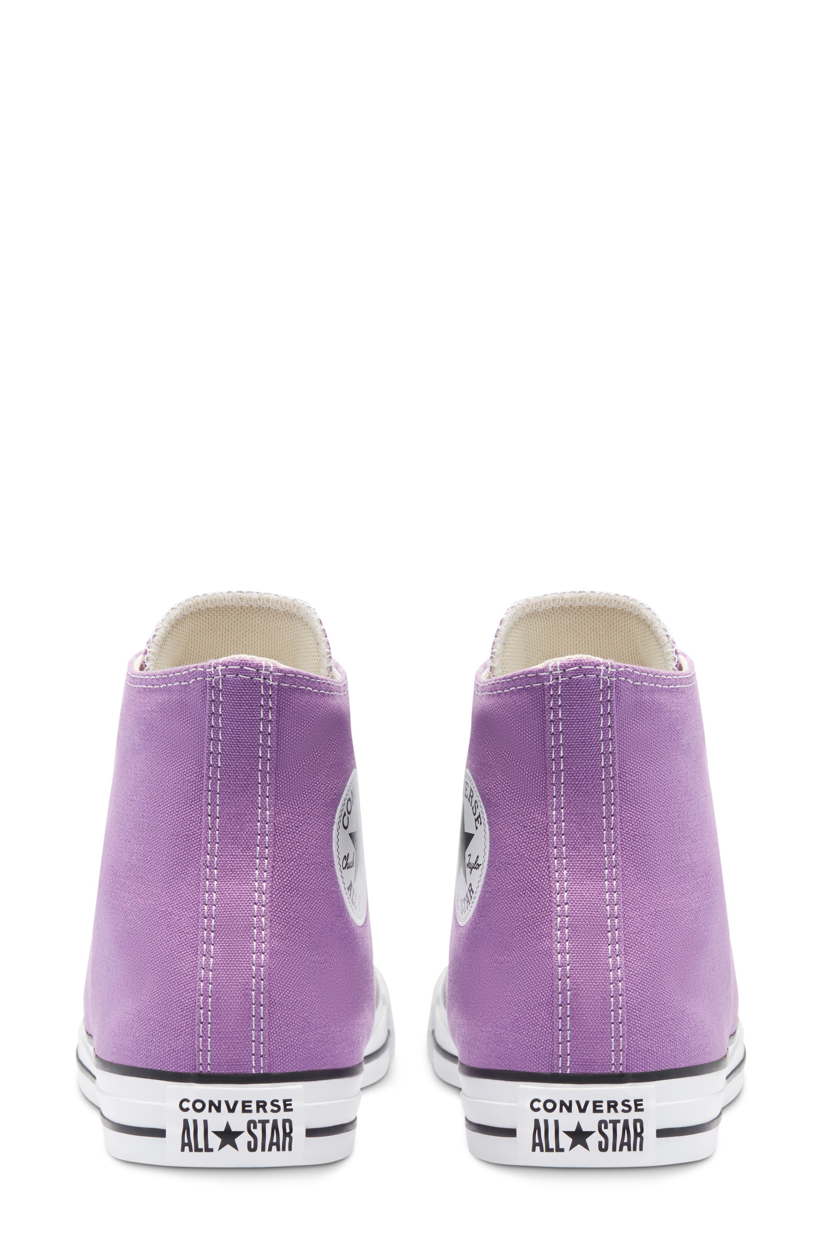 Chuck Taylor® All Star® Seasonal Hi Sneaker, Alternate, color, DARK ORCHID/ WHITE/ WHITE