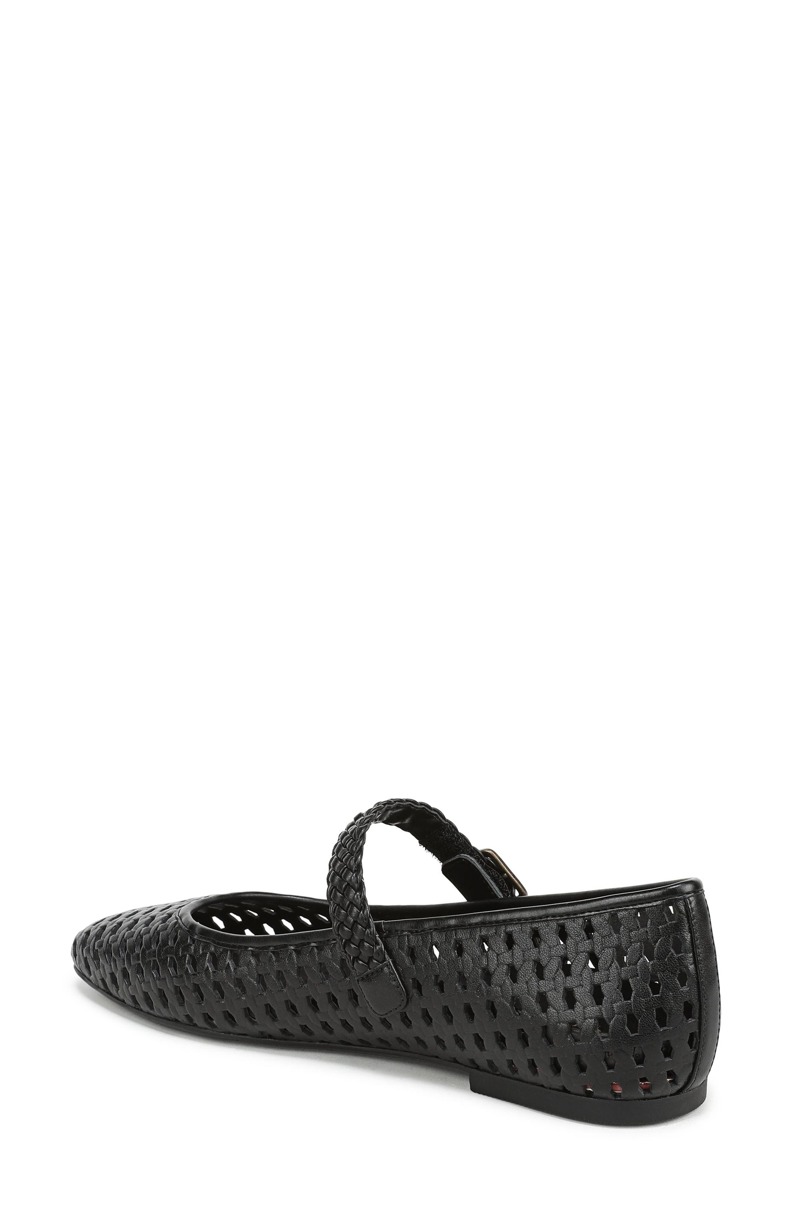 Vionic Alameda Woven Mary Jane Flat, Alternate, color, Black