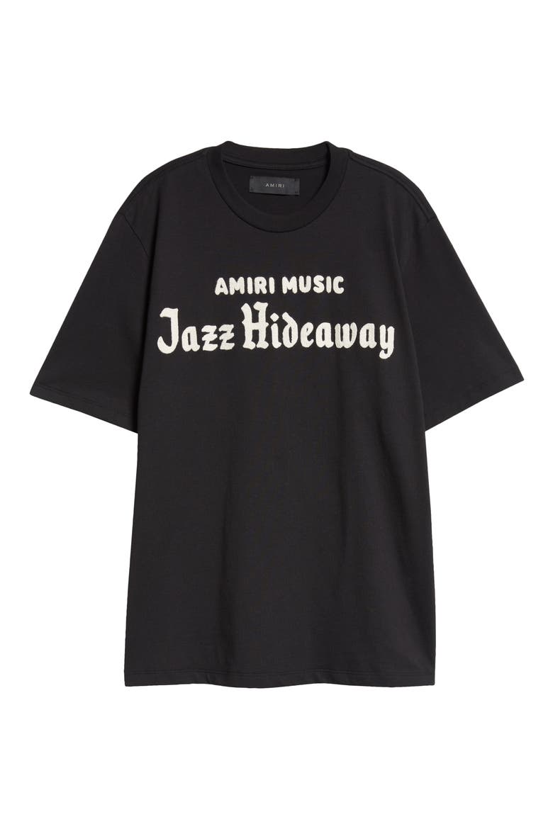 Jazz Hideaway Embroidered T-Shirt, Alternate, color, BLACK