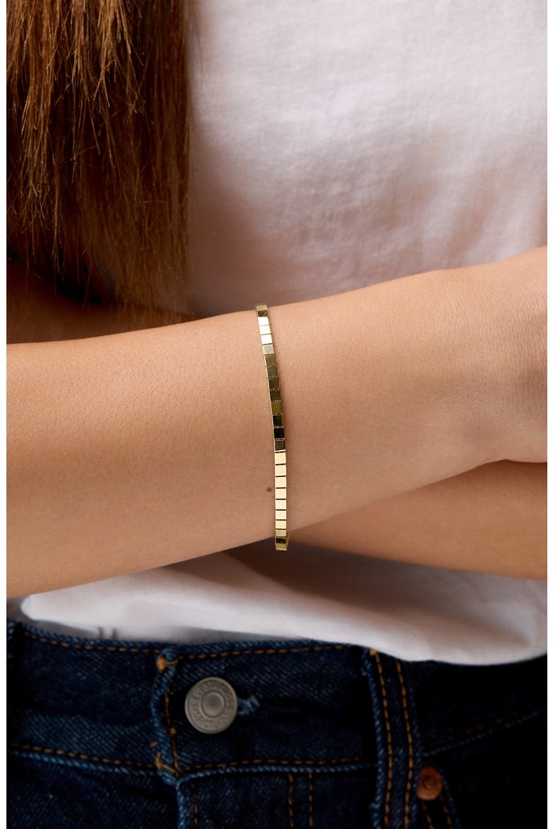14K Gold Square Link Bracelet (Nordstrom Exclusive), Alternate, color, 14K YELLOW GOLD