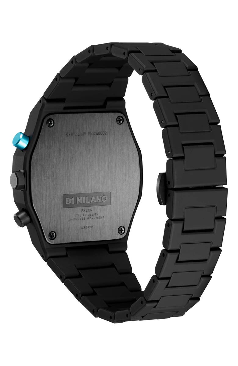 D1 Milano Polychrono Bracelet Watch, 40.5mm, Alternate, color, Black