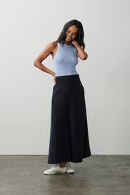 NAKED CASHMERE Justine Cotton Cashmere Maxi Skirt