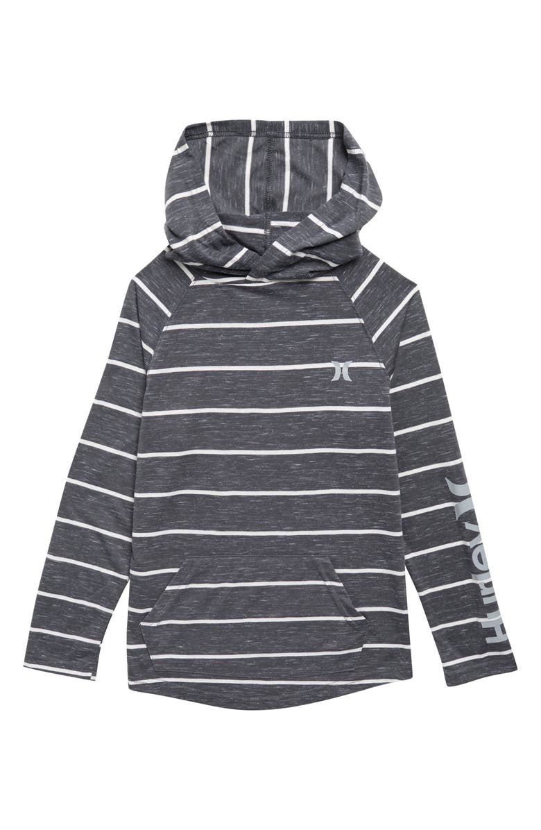 Hurley Kids' Stripe Cloud Slub Pullover Hoodie, Main, color, 