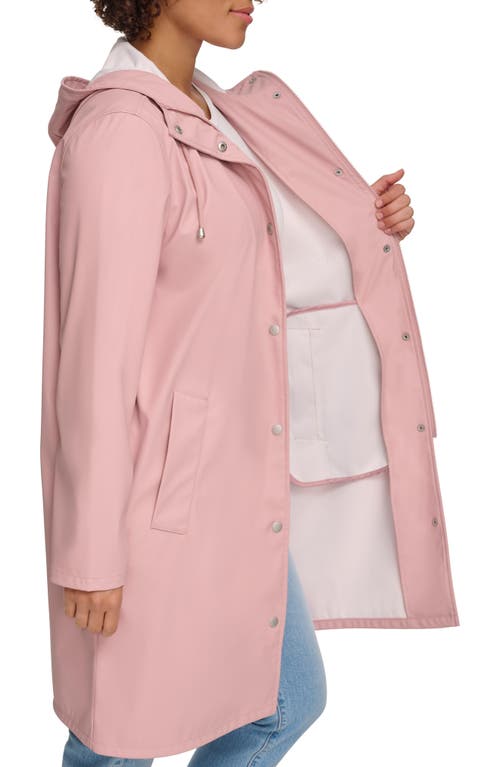 Levi's® Water Resistant Hooded Long Rain Jacket In Rosebud