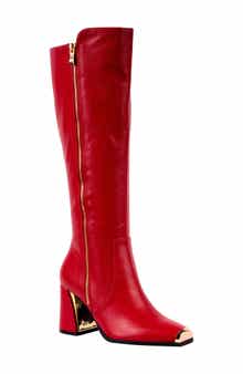 NINETY UNION Link Nipped Toe Knee High Boot