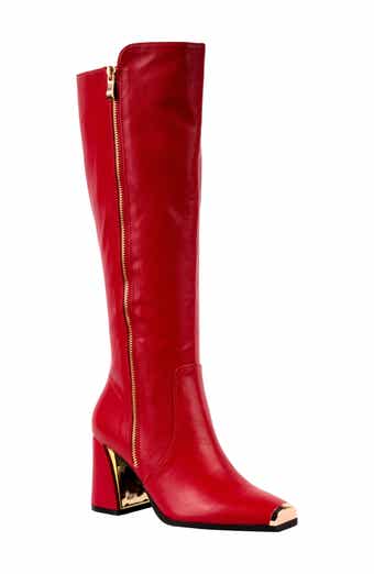 NINETY UNION Link Nipped Toe Knee High Boot