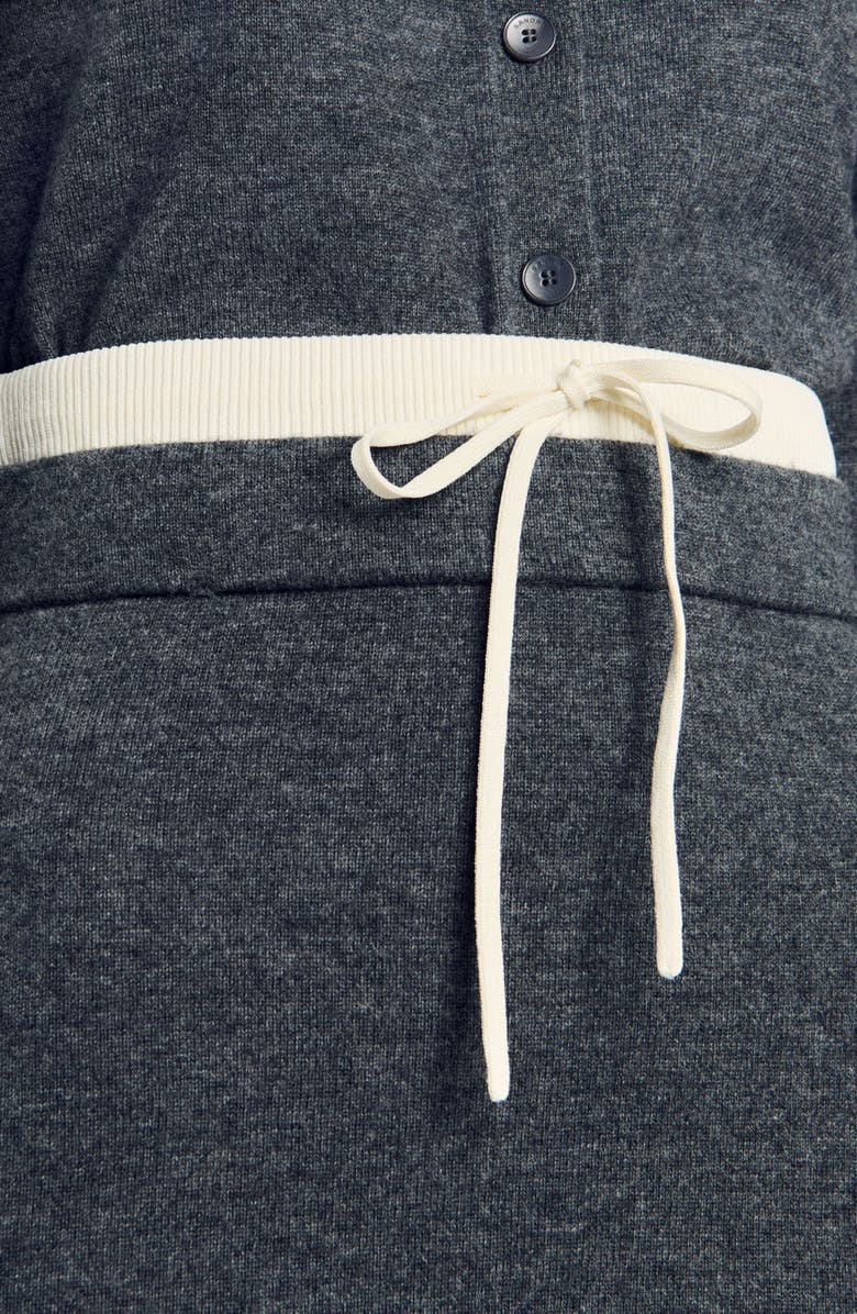 SANDRO Long double waistband skirt, Alternate, color, 