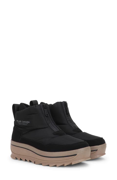 Gala Front Zip Waterproof Platform Ankle Bootie (Women)