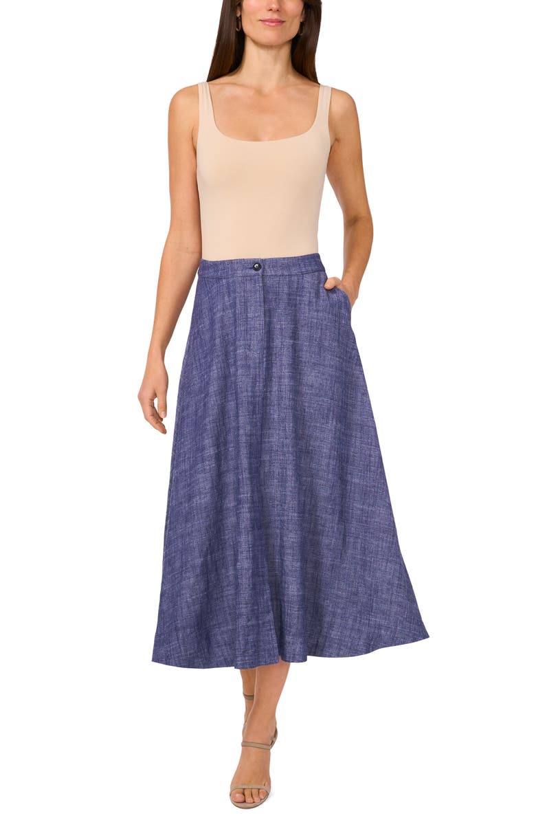 Vince Camuto Midi Skirt, Alternate, color, Cool Waters
