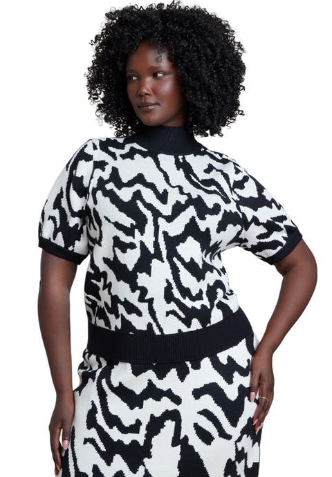 Cropped Intarsia Sweater