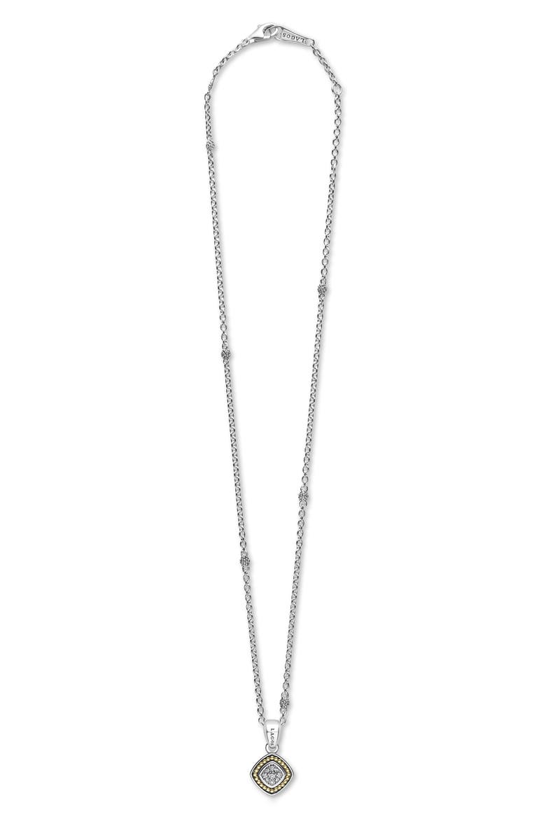 Rittenhouse Diamond Pavé Pendant Necklace , Alternate, color, SILVER