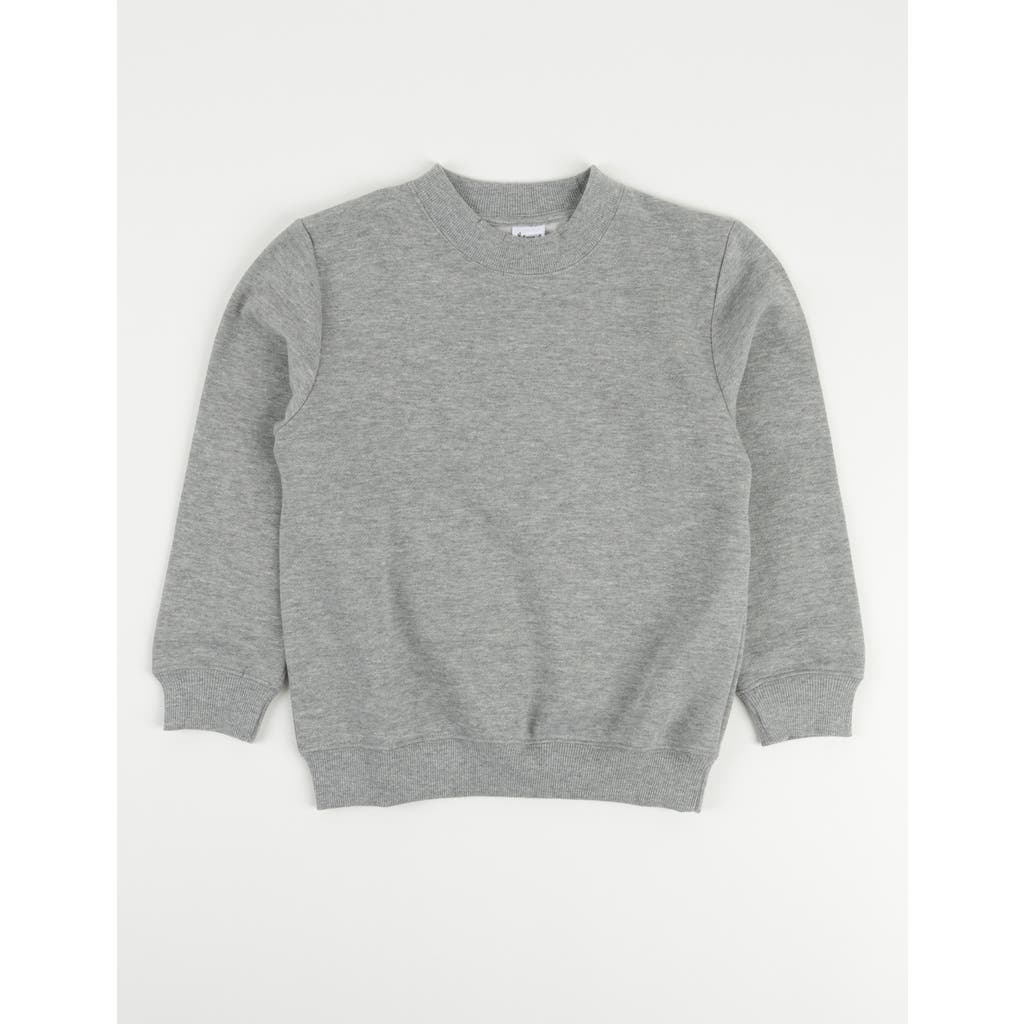 Leveret Kids Pullover Sweatshirt, Long Sleeve, Solid Colors In Gray