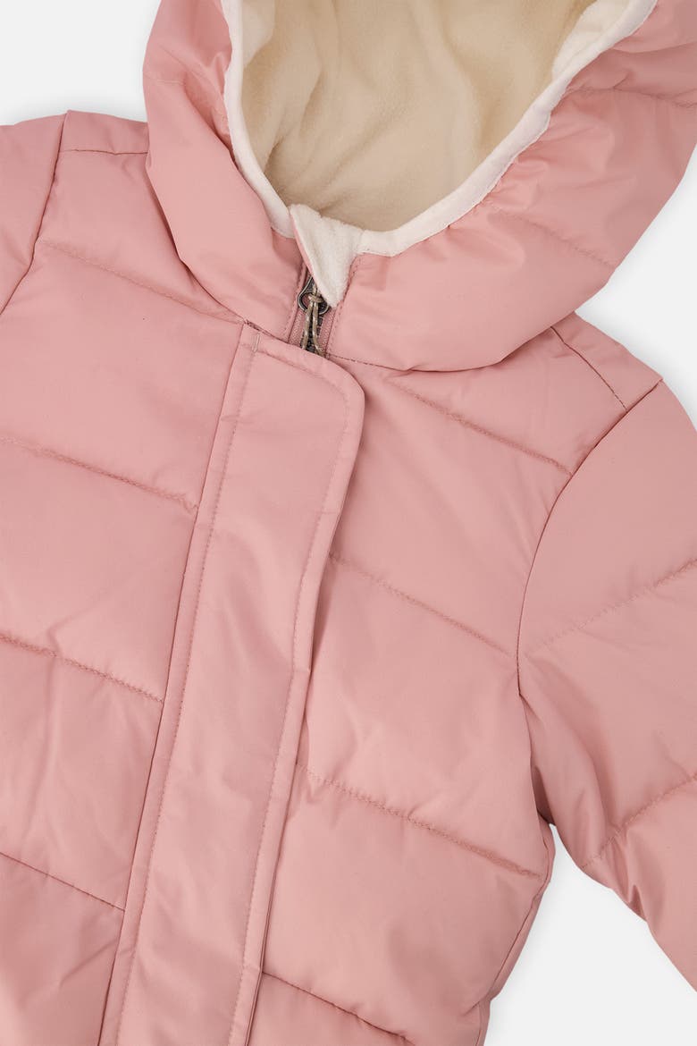 Cloud Car Seat Adapted Fleece-Lined One Piece Snowsuit, Alternate, color, Pale Dusty Pink
