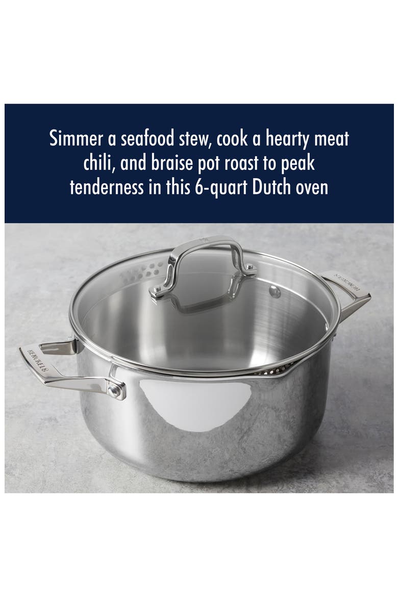Clad H3 6-Quart Stainless Steel Pot with Lid, Alternate, color, SILVER