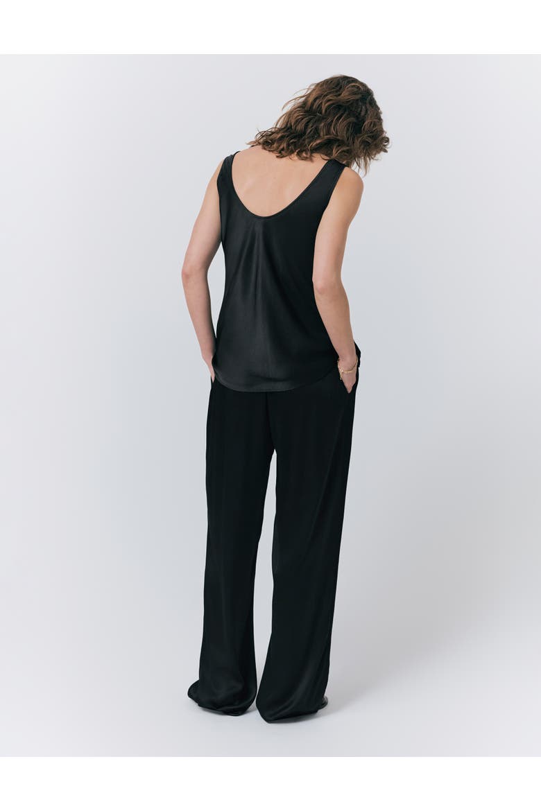Margot Satin Top, Alternate, color, Black