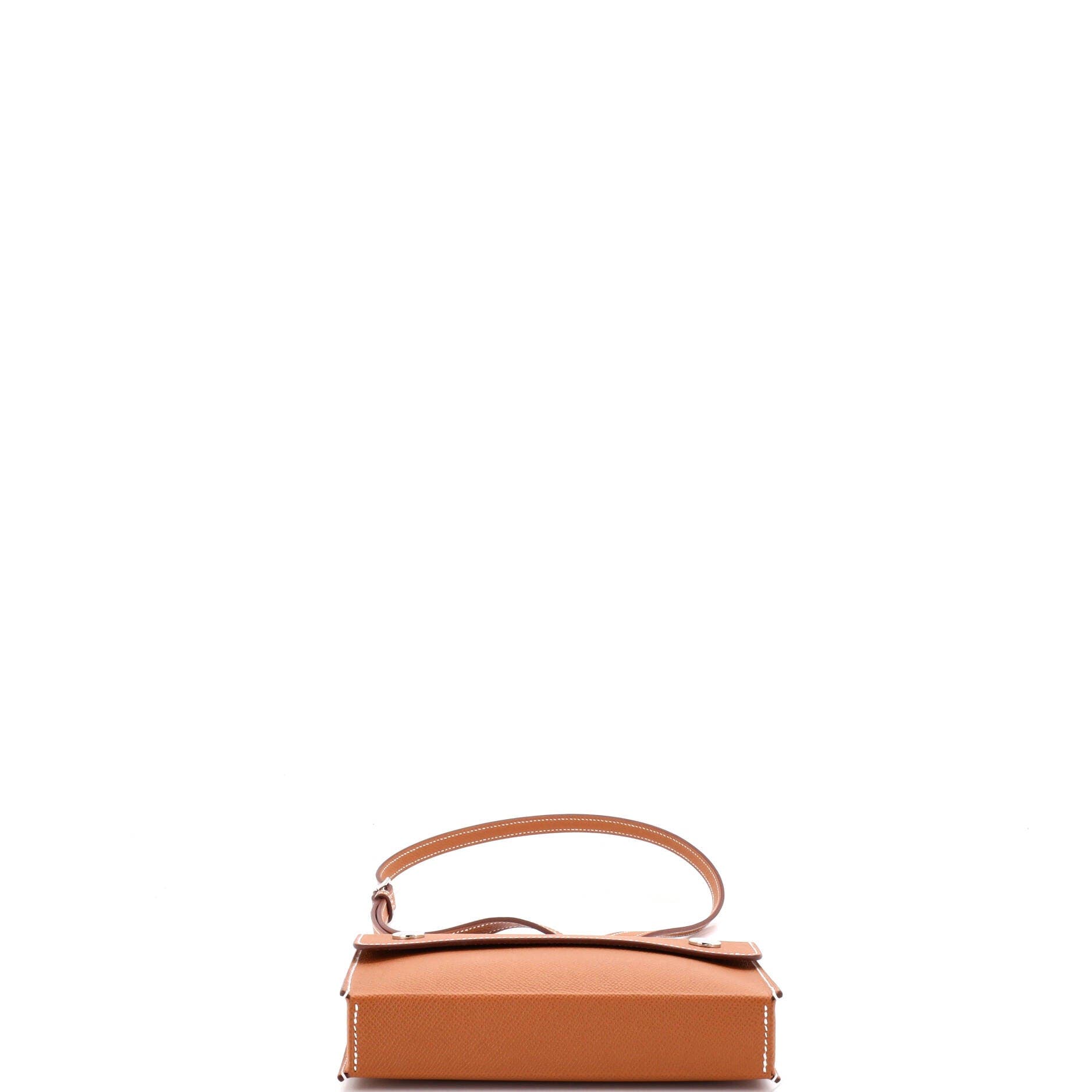 Pre-Owned Hermes Hermesnap Wallet Bag Epsom, Alternate, color, Gold
