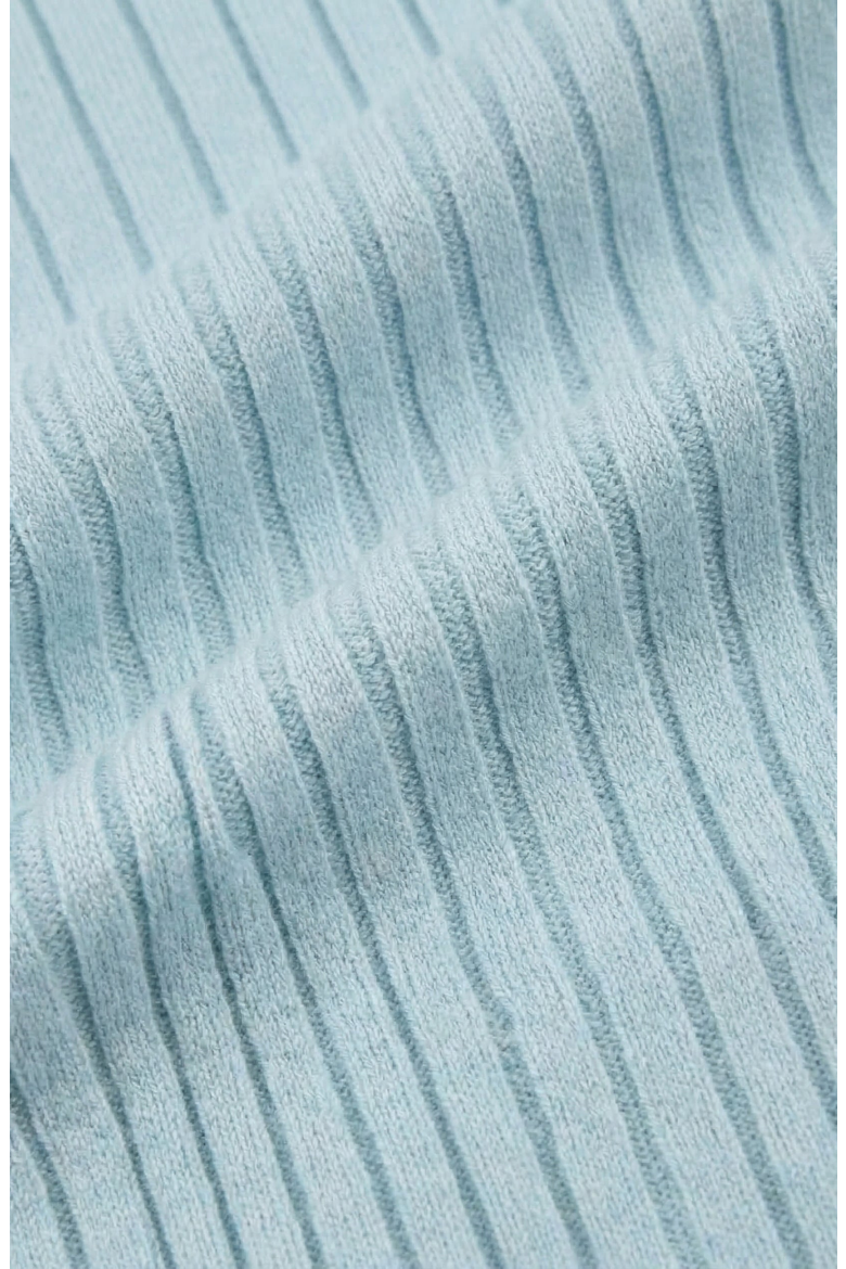 Ribbed Knit Belted Waist Pleated Midi Dress, Alternate, color, Pastel Blue