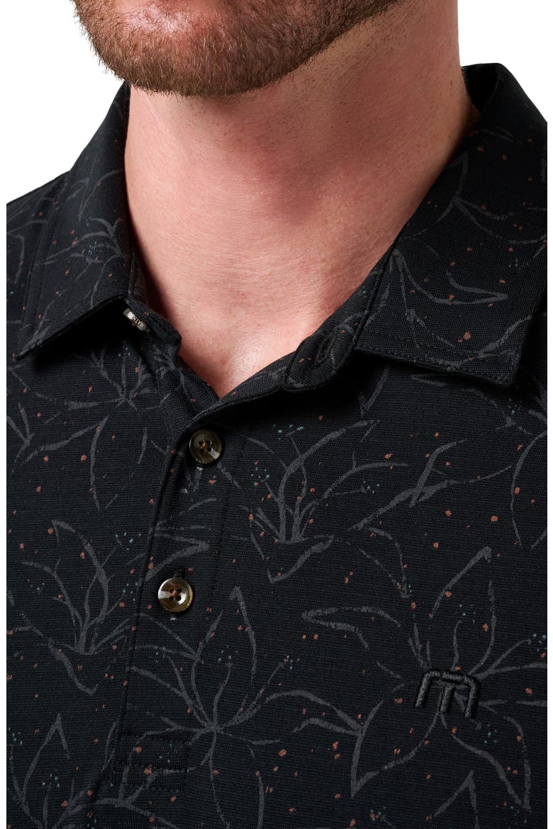Laguna Floral Performance Polo, Alternate, color, BLACK