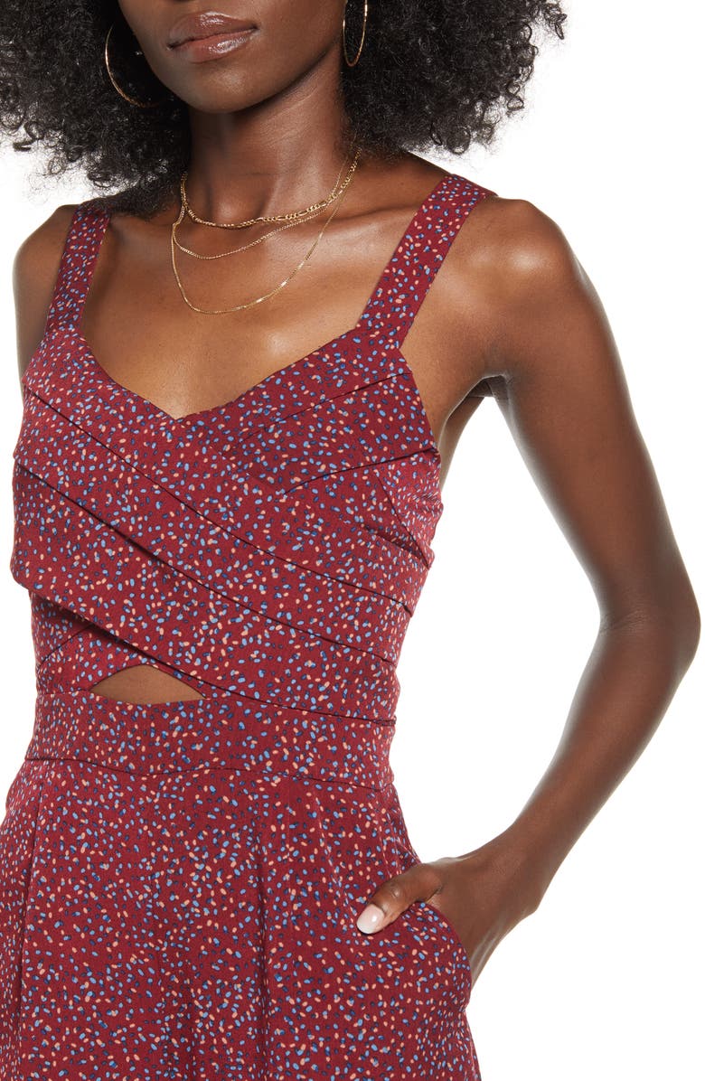 J.O.A. Sleeveless Cutout Jumpsuit, Alternate, color, 