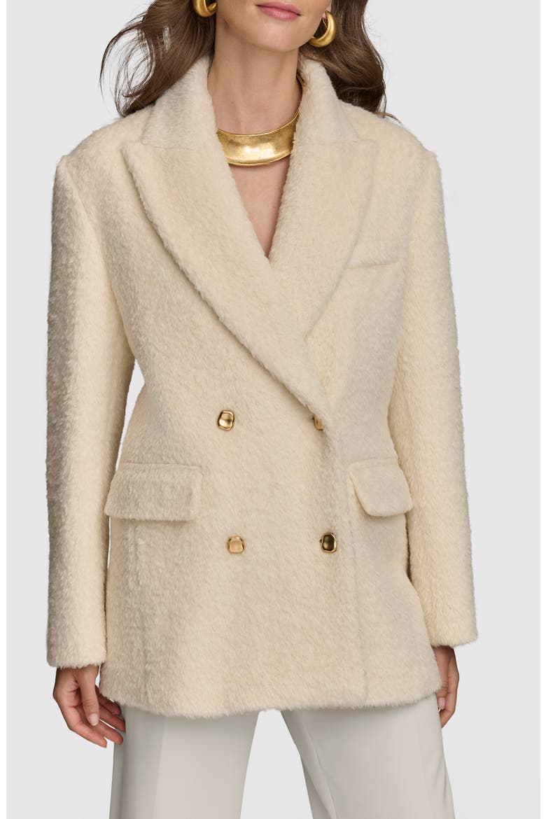 Faux Shearling Wool Blazer, Main, color, IVORY