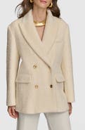 Donna Karan New York Faux Shearling Wool Blazer