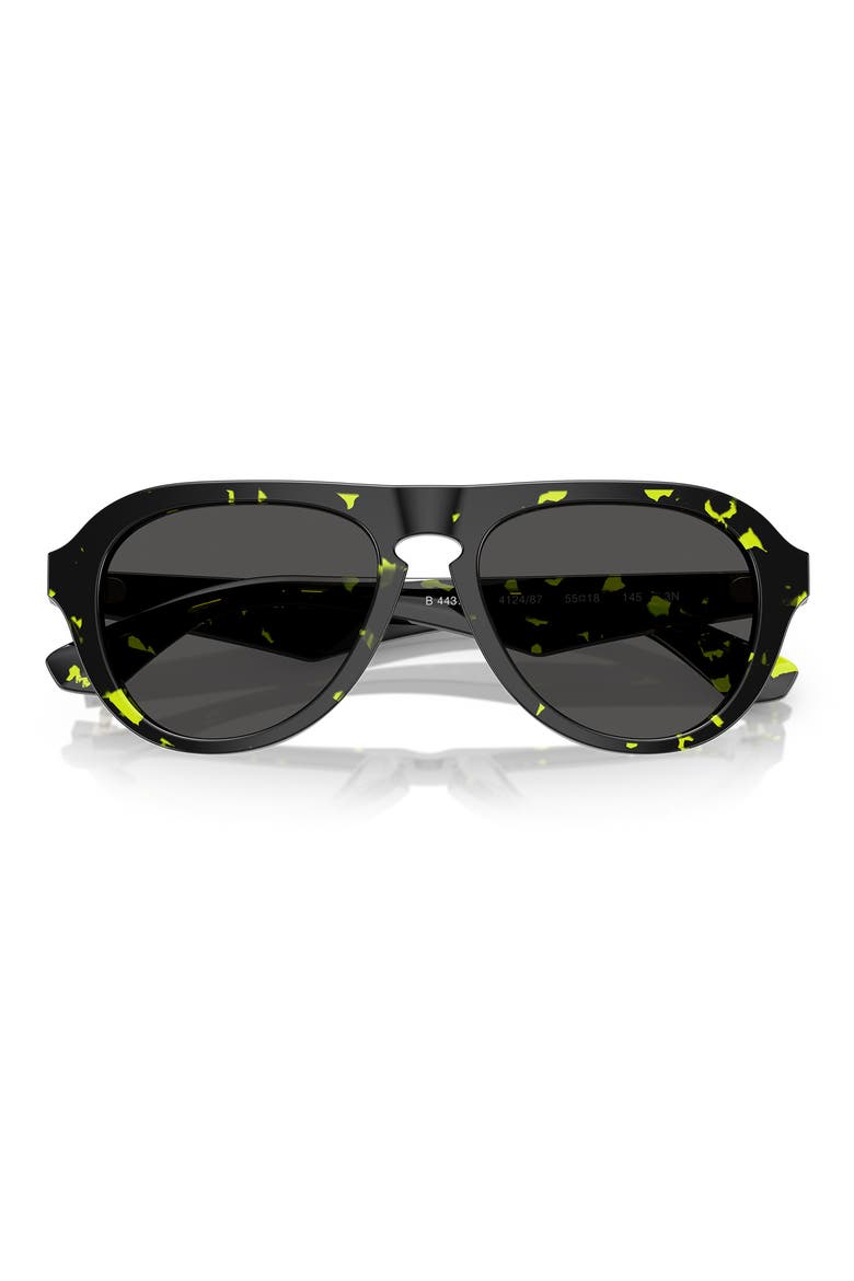 55mm Pilot Sunglasses, Alternate, color, GREEN HAVANA