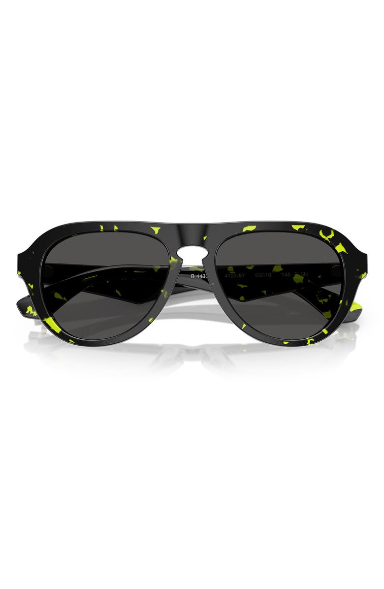 Burberry 55mm Pilot Sunglasses, Alternate, color, Green Havana