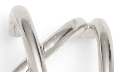 Lady Grey X Ear Cuff Earrings In Silver