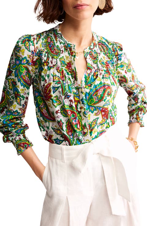 Helena Paisley Print Cotton Shirt