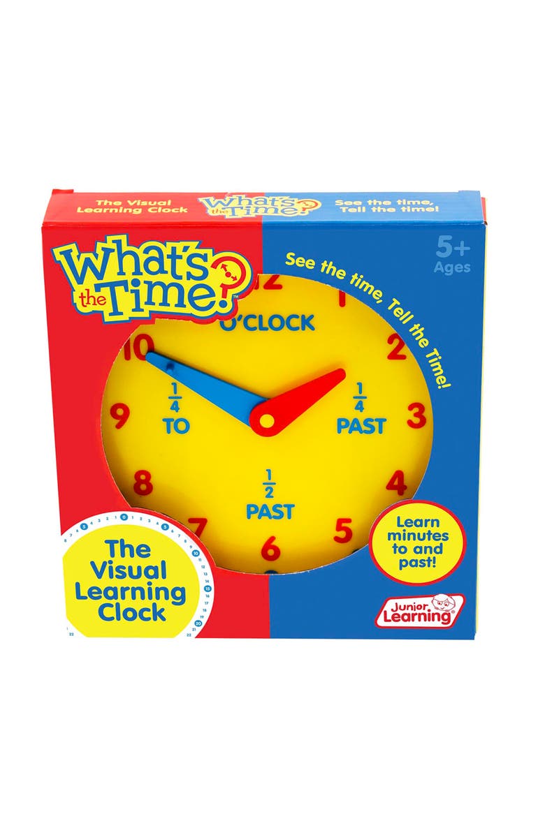 Junior Learning What
s the Time Geared Clock Educational Toy, Main, color, Multicolored