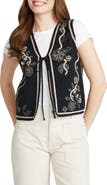Driftwood Ravishing Roset Tie Front Sweater Vest