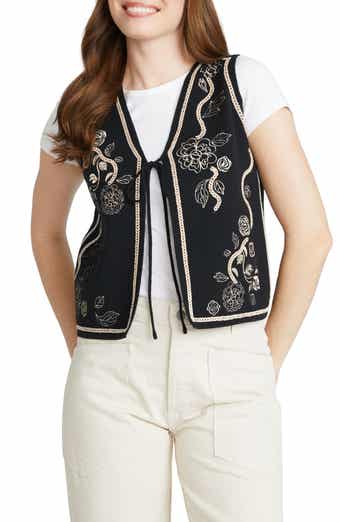 Driftwood Ravishing Roset Tie Front Sweater Vest