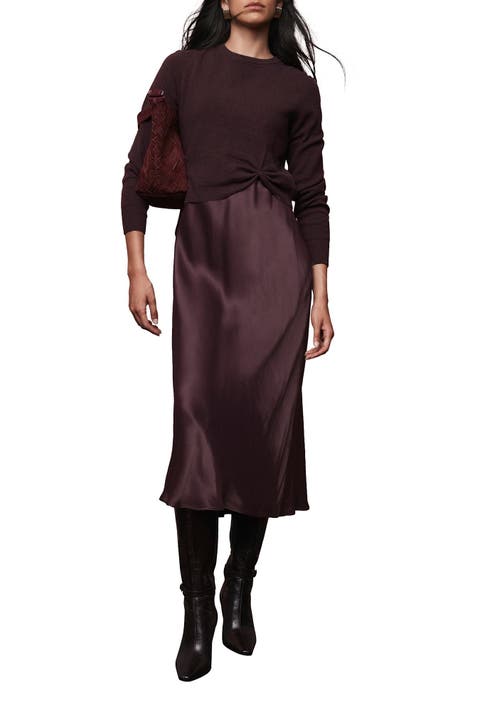 Sweater Layered Slip Dress