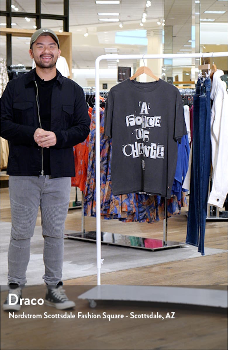 A Force of Change Oversize Cotton Graphic T-Shirt, sales video thumbnail