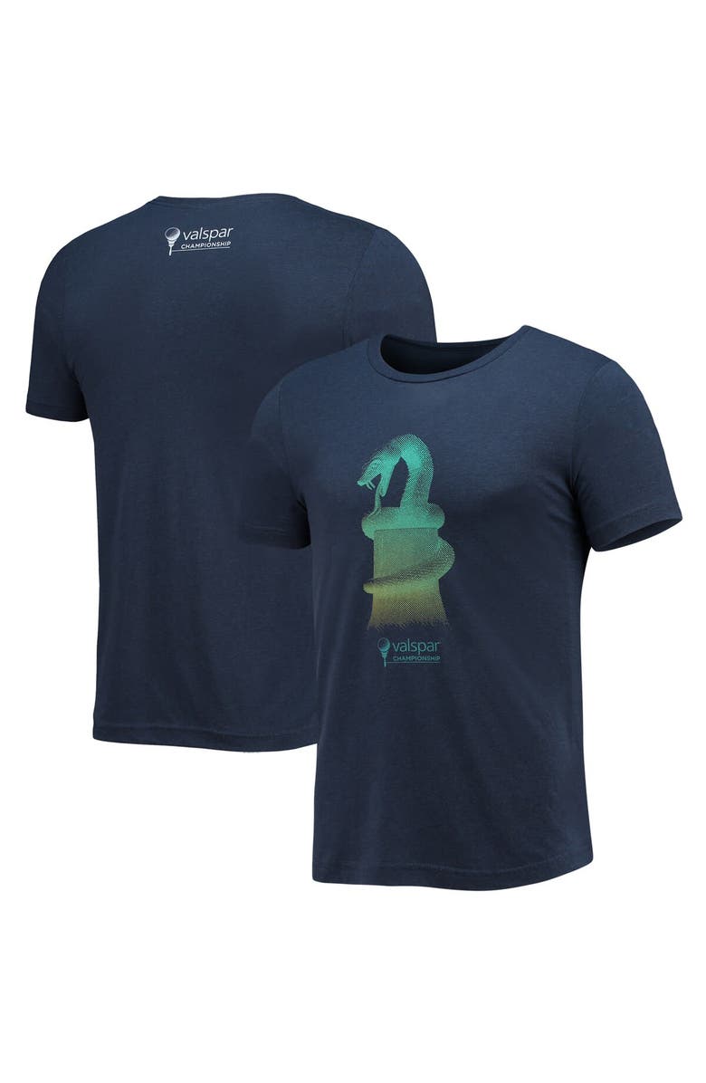 AHEAD Men's Ahead Navy Valspar Championship Snake Tri-Blend T-Shirt, Alternate, color, Navy