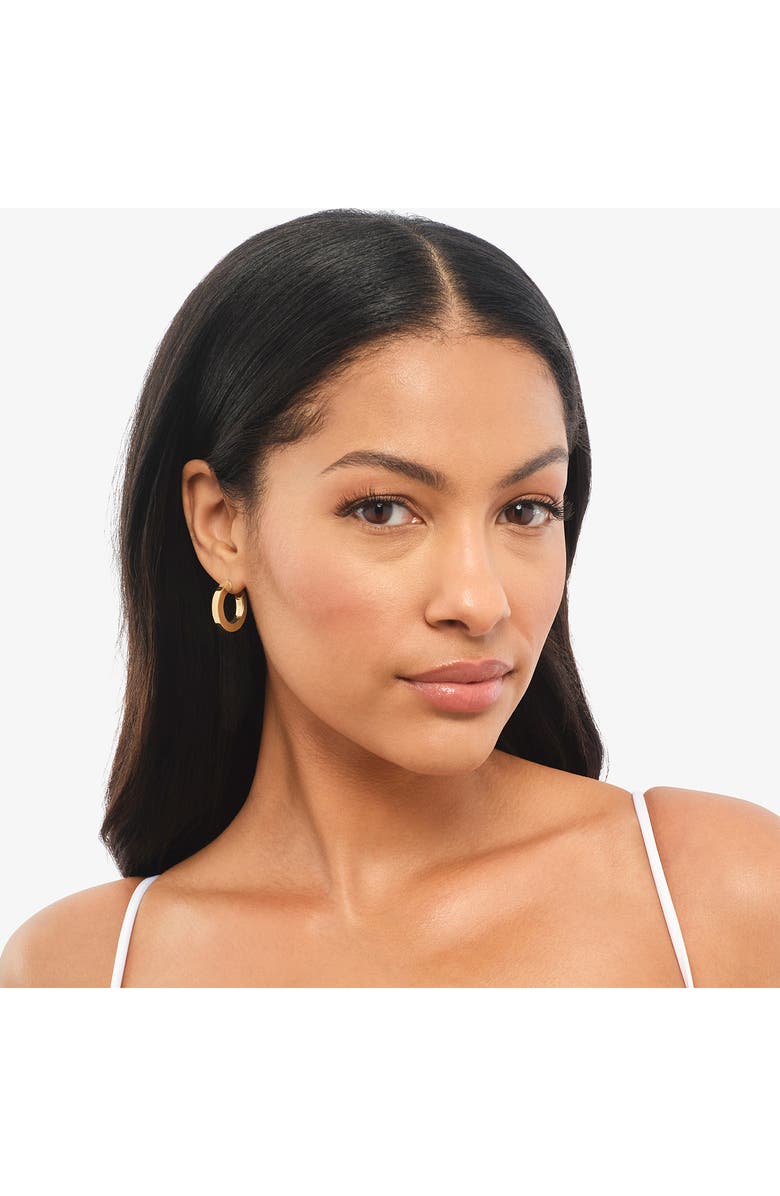 LANA 14K Gold Square Tube Hoop Earrings, Alternate, color, Gold