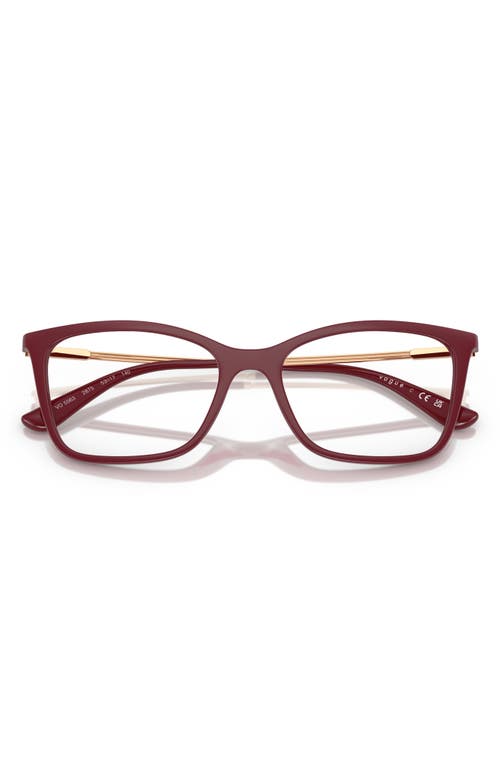 Vogue 51mm Rectangular Optical Glasses In Cherry