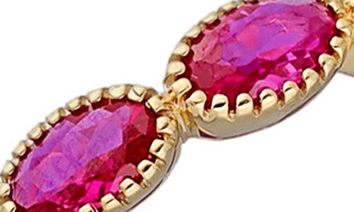 Ys Gems Lab-grown Ruby Eternity Ring In Pink