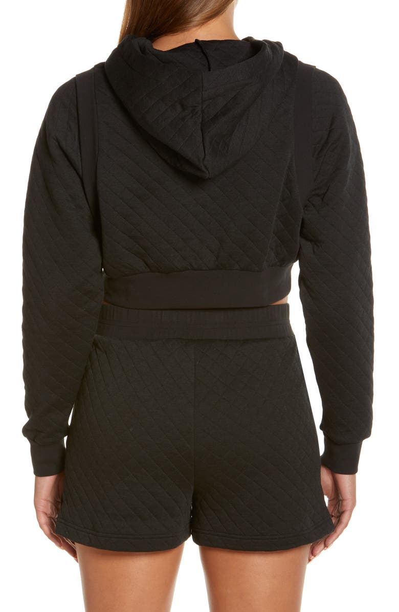 Alo Arena Quilted Crop Hoodie, Alternate, color,
