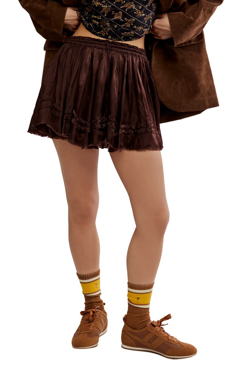 Free People Third Charm Miniskirt, Main, color, French Chocolate