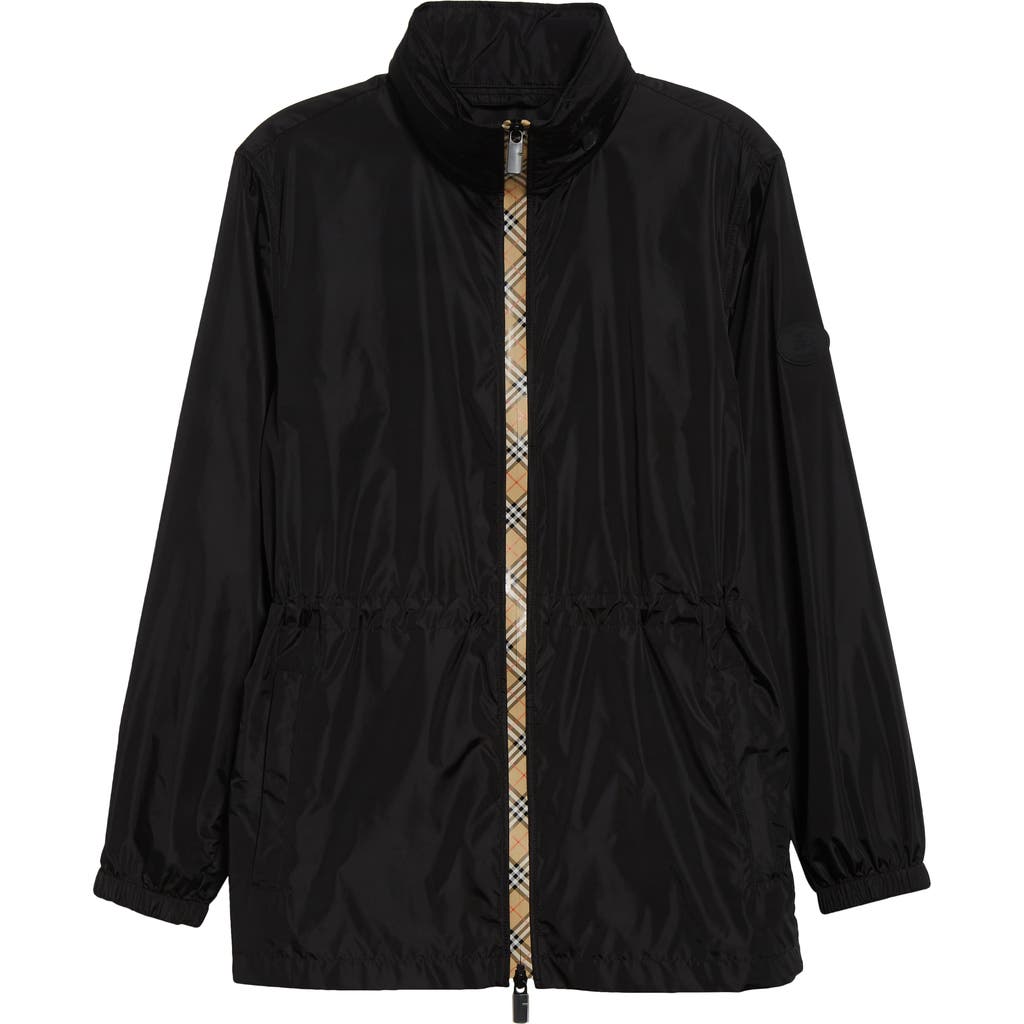 Burberry 'blackpool' Black Polyamide Raincoat Women In Black